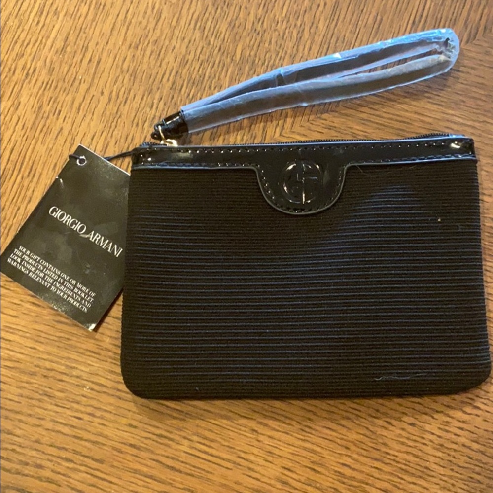 Giorgio Armani Black wristlet